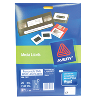 Avery Multi-purpose Labels, 46 x 11.11mm, White, 84 Labels/Sheet, 2,100 Labels/Pack Pack