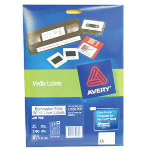 Avery Multi-purpose Labels, 46 x 11.11mm, White, 84 Labels/Sheet, 2,100 Labels/Pack Pack