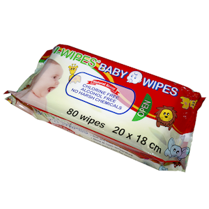 UNI-Wipe Baby Wipes, Natural Scent, Perfume-Free, 20 x 18cm, 20 Wipes in Resealable Soft Pack Pack