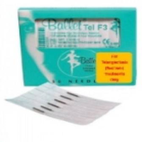 Ballet Electrolysis Needle, Stainless Steel, Red Vein, One Piece, F Shank #3, 50/Box Box