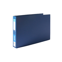 Bantex Landscape Insert Ring Binder, A3, 38mm, 2 D-Rings, Oblong, Blue, Each Each