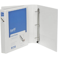 Bantex Insert Ring Binder, A4, 25mm, 3 Rings, Black, Each Each