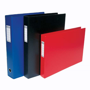 Bantex Upright Insert Ring Binder, A3, 65mm, 2 D-Rings, Black, Each Each