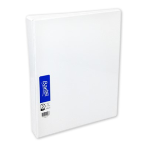 Bantex Insert Ring Binder, A4, 19mm, 3 D-Rings, White, Each Each