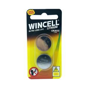 Wincell Lithium Coin Battery 3 Volts, No. CR2032, 2/Pack Pack