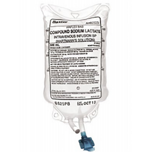 Baxter Intravenous IV Infusion Viaflex Compound Sodium Lactate, Hartma ...