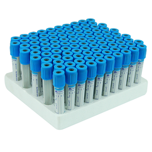 Livingstone Blood Collection Plastic Tube with Sodium Citrate, Na Citrate 3.2pct, 2.7mL, 13 x 75mm, Light Blue Non Spill Cap, 100/Pack Pack