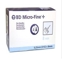 BD Microfine Pen Needle, 31 Gauge x 0.30 Inch, 8mm, 100/Box Box