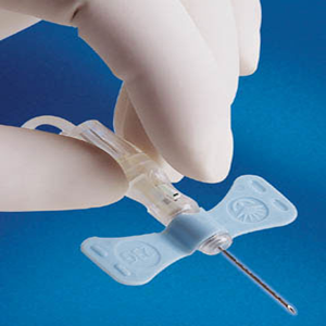 BD Vacutainer® Push Button Blood Collection Sets, 23 Gauge x 0.75 Inch, without Luer, Light Blue, 50/Box Box