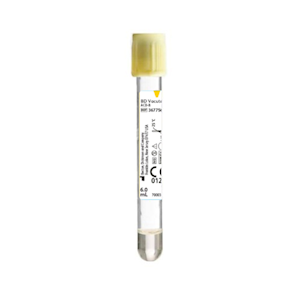 BD Vacutainer® Glass ACD Solution Tube, 13 x 100mm, 6ml, Yellow Hemogard Closure, 100/Box Box