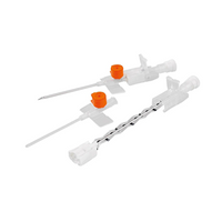 BD Venflon Pro Safety Needle Protected Intravenous (IV) Cannula, 14G x 45mm, Sterile, Orange, 50 Pieces/Box