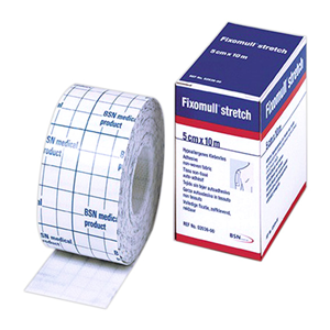 Fixomull Stretch Fixation Dressings, 5cm x 10 Metres, White, Each Roll