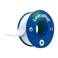 Leukoplast Adhesive Plaster Waterproof Zinc Oxide Tape, Width: 12.5mm x Length: 5m, Blue Spool, Colour: White, Each Roll