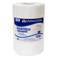 Livingstone Heavy Duty Bench Wipe and Hand Towel, 23 x 38cm, 38m, Food Grade, HACCP Certified, 100 Sheets/Roll, 8 Rolls/Carton Carton