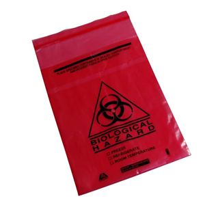 Livingstone Biohazard Specimen Bag, 16 x 25.5cm, 3-Ply, 2 Compartments, 2-Ply 45 Microns, 1-Ply 32 Microns, 2000/Carton Carton