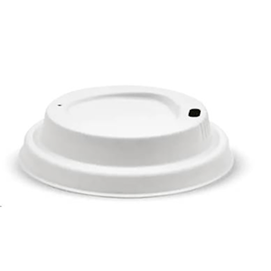 Biodegradable Lids for 8oz Cup, White, 1000/Carton Carton