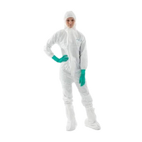 Ansell Bioclean D Sterile Coveralls, Small, White, 20 Pieces/Carton Carton
