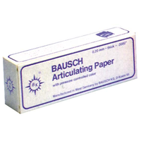 Bausch Articulating Paper with Booklet, 200 Microns, Straight, Biodegradable, Blue, 300 Strips/Box Box