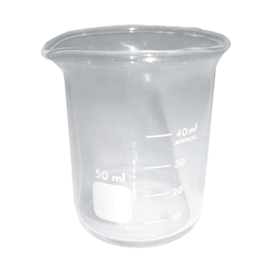 Lincon Beaker Low Form, 50mL, Graduated with Spout, Borosilicate Glass, Each Each