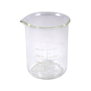 Lincon Beaker, 25ml, Low Form, Graduated with Spout, Borosilicate 3.3 Glass, 20 Pieces/Box