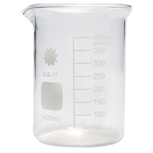 Bomex Beaker, 50ml, Low Form, Graduated with Spout, Borosilicate Glass, Each