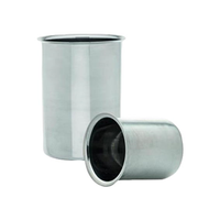 Beaker, 1000ml, without Spout, Stainless Steel, Each Each