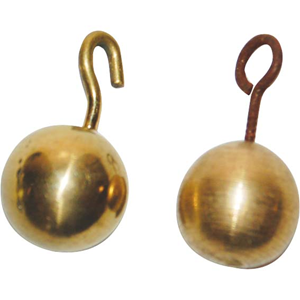 Pendulum Bob with Hook, Round, 13mm, Brass, Each Each