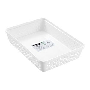 Kept Organiser Tray, 65 x 250 x 345mm, Large, White, Each