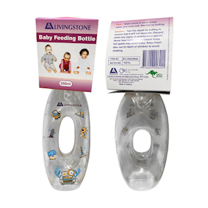 Livingstone Split Hold Baby Feeding Bottle with Teat & Cover ...