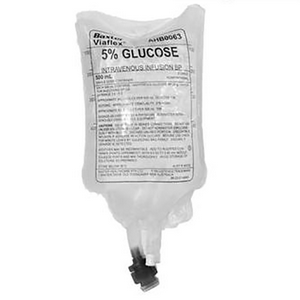 Baxter 5 Percent Glucose Intravenous IV Infusion BP, 50ml, Each (MoQ 60) Each