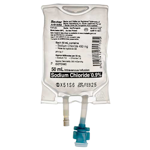 Baxter Intravenous IV Infusion 0.9 Percent Sodium Chloride, 250ml Bag, Each Each