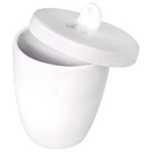 Crucible, 15ml, 32 Diameter x 34 Height mm, High Wall with Lid, Porcelain, Each Each
