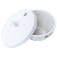 Crucible, 5ml, 25 Diameter x 21 Height mm, Medium Wall with Lid, Porcelain, Each Each