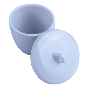 Crucible, 5ml, 25 Diameter x 21 Height mm, Medium Wall with Lid, Porcelain, Each Each
