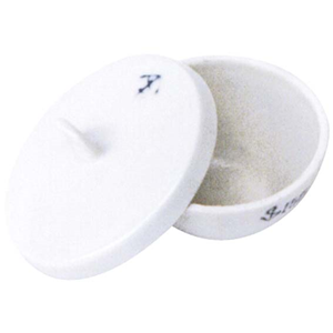 Crucible, 5ml, 25 Diameter x 21 Height mm, Medium Wall with Lid, Porcelain, Each Each