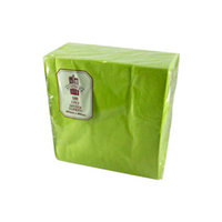 Caprice Dinner Napkin, 2-Ply, 1/4 Fold, 40 x 40cm, Lime Green, 100 Pieces/Pack, 10 Packs/Carton, 1000/Carton Carton