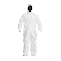 DuPont Tyvek® IsoClean® Coveralls, Sterile, Small, White, 25 Pieces/Carton Carton