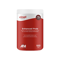 Clinell Enhanced Pods, Peracetic Acid, Dissolvable, 100 Pods/Tub, 6 Tubs/Carton