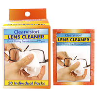 Livingstone Lens Cleaner, Antifog, Quick Drying Pre-moistened Wipes, Unfolded: 10*13.5cm, Folded: 3*5cm, Single Packed, 20 Wipes/Pack Box