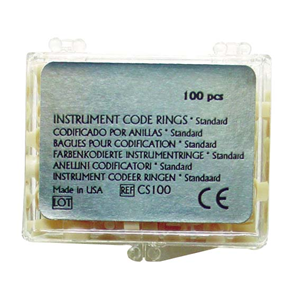 Instrument Code Rings, Silicone Standard, Assorted, Autoclavable, 120/Box Box