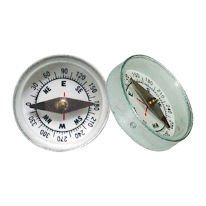 Pocket Magnetic Compass without Cover, Luminous Dial, 25mm, 12/Box Box