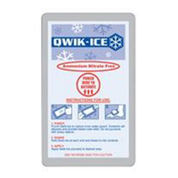 Qwik-Ice Instant Cold Pack, Ammonium Nitrate Free, 18 x 11cm, 198 Square cm, Recyclable Polyethylene & Nylon Pouch, 20/Pack Box