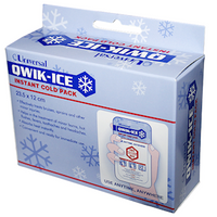 Qwik-Ice Instant Cold Pack, Ammonium Nitrate Free, 240g, 23.5 x 12cm, 282 Square cm, Recyclable Polyethylene & Nylon Pouch, Loose Each Each