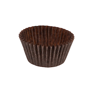 Confeta Paper Patty Pans, 350C, 68 x 20(H) mm, 28mm Base, Chocolate, 5,000 Pieces/Carton