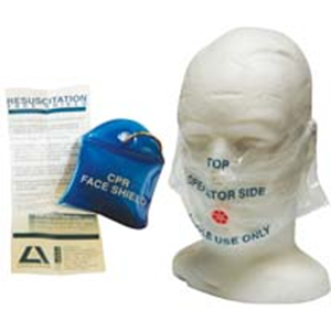 Livingstone Resus-o-mask Resuscitation CPR Face Shield, with CPR Guide and Key Ring, in Blue Vinyl Bag, Latex Free, Each Each