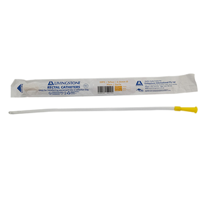 Livingstone Rectal Catheter Tube, 20FG, Yellow Colour, 6.66mm Diameter, 40cm, Sterile, Each Each