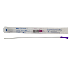 Livingstone Rectal Catheter Tube, 22FG, Purple Colour, 7.33mm Diameter, 40cm, Sterile, Each Each