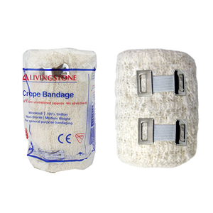 Livingstone Crepe Bandage, Medium Weight, 2.5cm x 1.6m, All Cotton, Sterile, Each Each