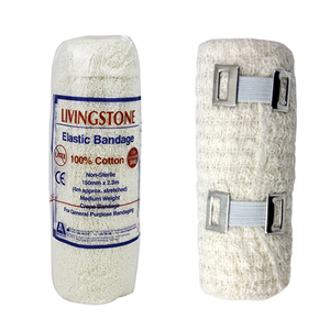 Livingstone Crepe Bandage, Medium Weight, 2.5cm x 1.6m, All Cotton, Sterile, Each Each