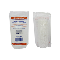 Livingstone Crepe Bandages without Clip, 15cm x 1.6m, Medium Weight, All Cotton, Sterile, Each
